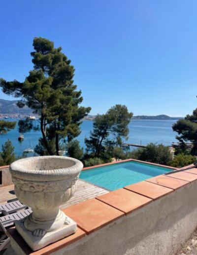 Villa-Chateau Les Terrasses - Tamaris, Plage Des Sablettes, Mer Au Bas De La Propriete La Seyne-sur-Mer Exterior foto